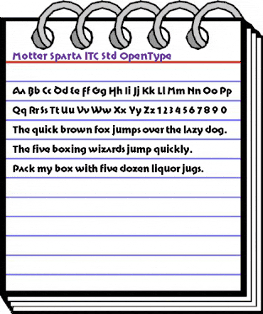 Motter Sparta ITC Std Regular animated font preview