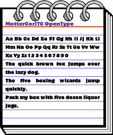 Motter Corpus ITC Regular animated font preview
