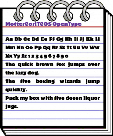 Motter Corpus ITC OS Regular animated font preview