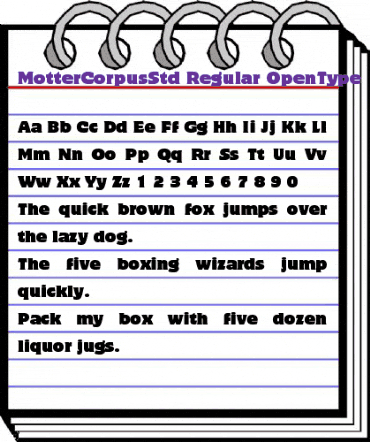 Motter Corpus Std Regular animated font preview Motter Corpus Std Regular animated font preview