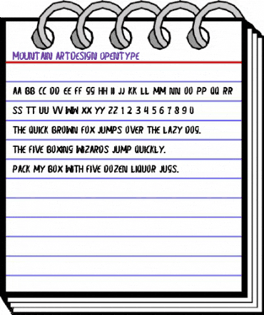 mountain art design animated font preview