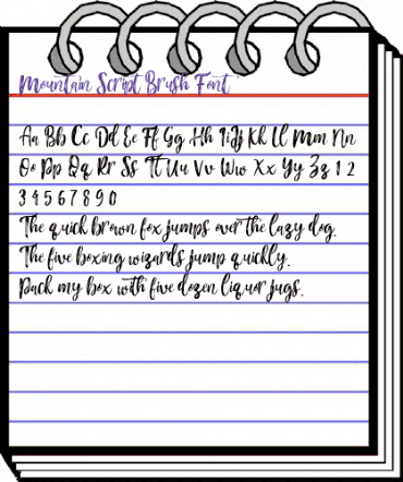 Mountain Script Regular animated font preview