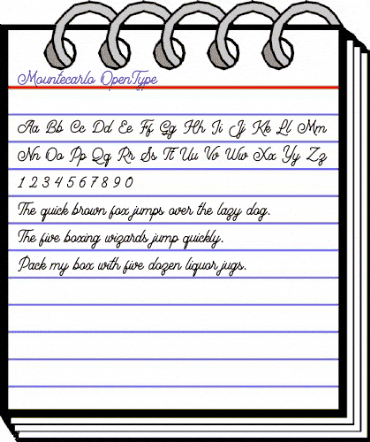 Mountecarlo Regular animated font preview