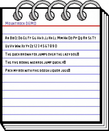 Mountrock DEMO Regular animated font preview