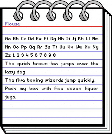 Mouse Regular animated font preview