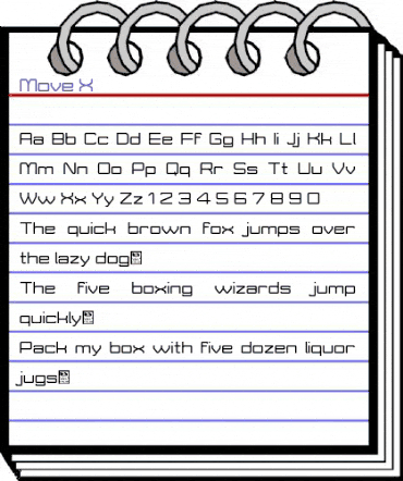 Move-X Regular animated font preview
