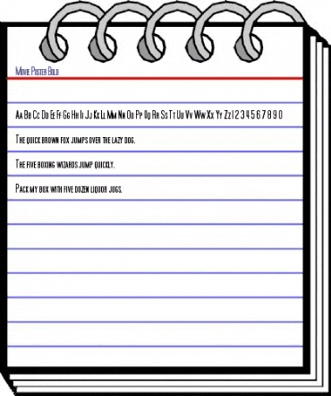 Movie Poster Bold animated font preview