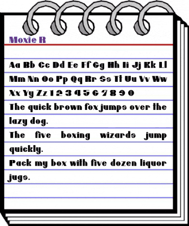 Moxie R animated font preview