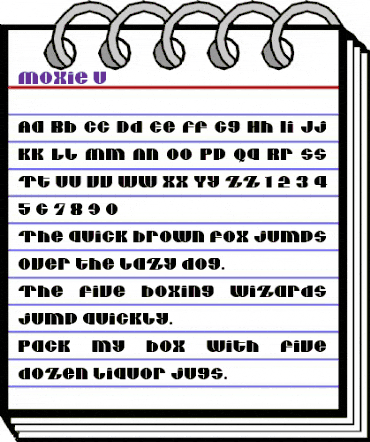 Moxie U animated font preview