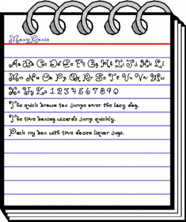 MoxyRoxie Regular animated font preview