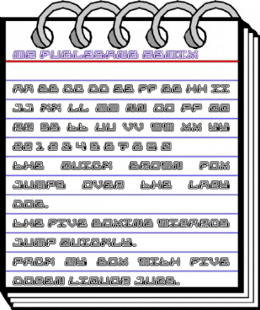 MR FUGLESANG REMIX Regular animated font preview