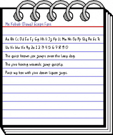 Mr. Kebab Demo Regular animated font preview