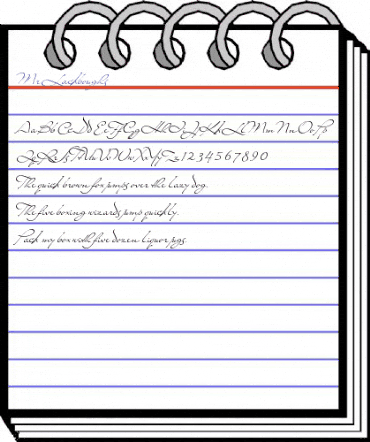 Mr Lackboughs Regular animated font preview