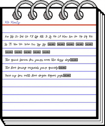 Mr. Monty Regular animated font preview