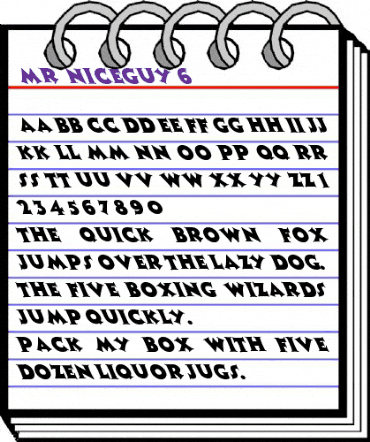 Mr. Niceguy 6 Regular animated font preview