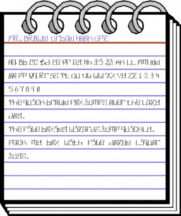 MR. BROWN - Urban Hook-Upz Regular animated font preview