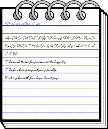 Mranggens Regular animated font preview