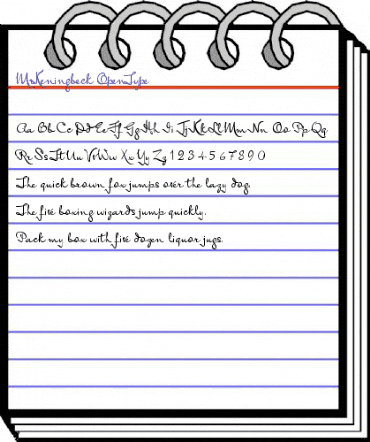 Mr Keningbeck Regular animated font preview