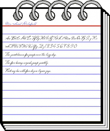 Mrs Saint-Delafield Regular animated font preview