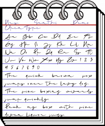 Mrs. Santhi Demo Version Regular animated font preview