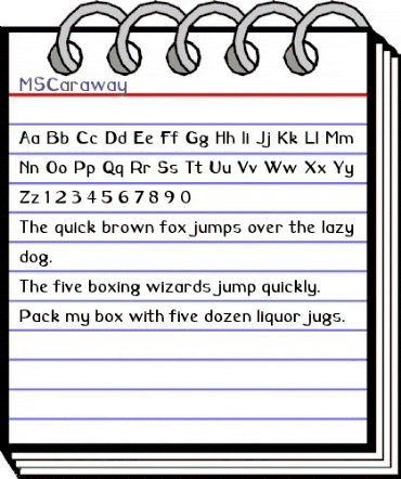 MSCaraway Regular animated font preview