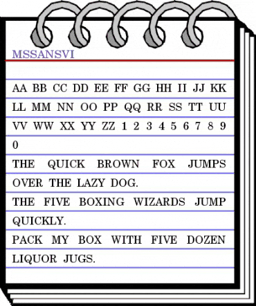 mssansVi Regular animated font preview