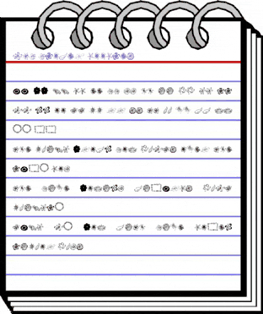 MTF Flower Doodles Regular animated font preview