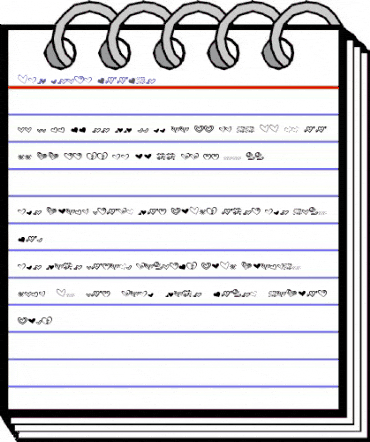 MTF Heart Doodle Regular animated font preview