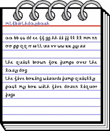 MTF Birthday Bash Regular animated font preview