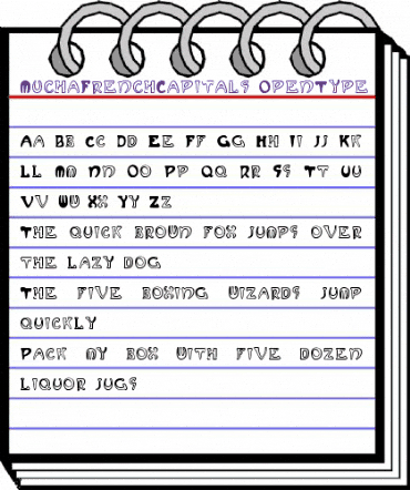 MuchaFrenchCapitals Regular animated font preview