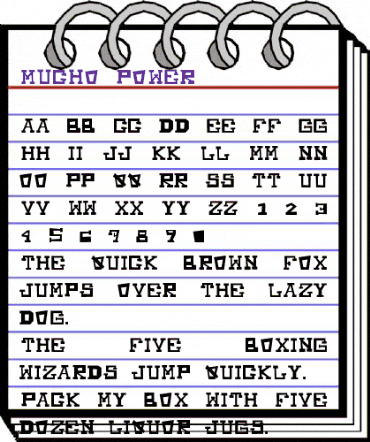 Mucho_Power Regular animated font preview