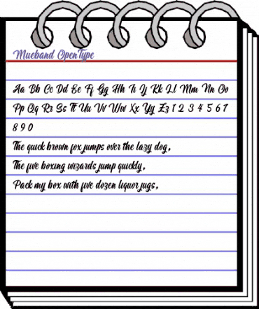 Mueband Regular animated font preview