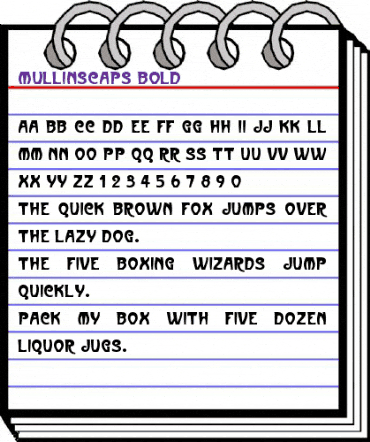 MullinsCaps Bold animated font preview
