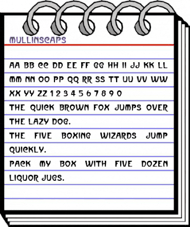 MullinsCaps Regular animated font preview