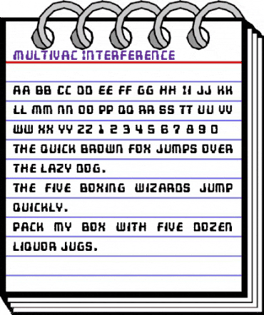 Multivac Interference animated font preview
