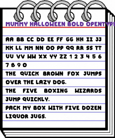 Mummy Halloween Bold animated font preview