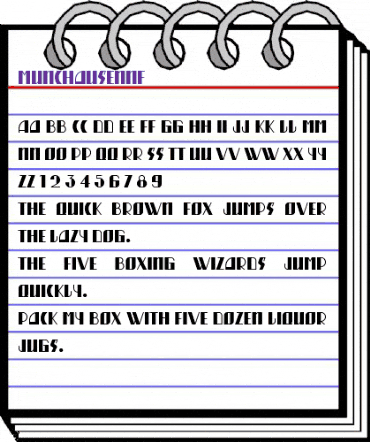 MunchausenNF Regular animated font preview