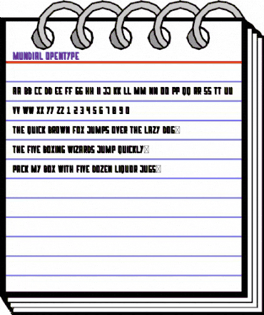 Mundial Regular animated font preview