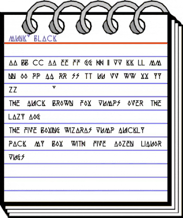 Munk5 Black Regular animated font preview