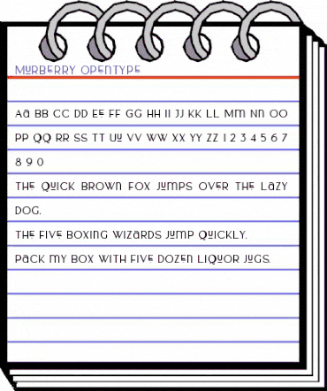 Murberry Normal animated font preview