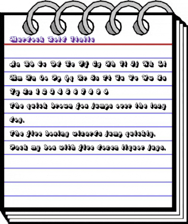 Murdock Bold Italic animated font preview