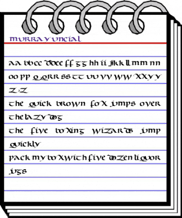 Murray Uncial Regular animated font preview