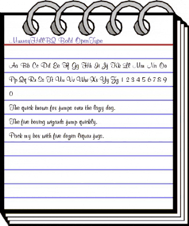 Murray Hill BQ Regular animated font preview