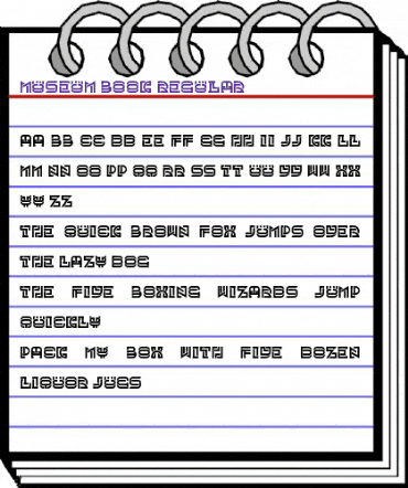 Museum Book Regular animated font preview