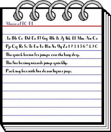 MusicaITC TT Regular animated font preview