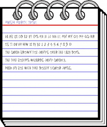 Muspi Merol Thgil Regular animated font preview