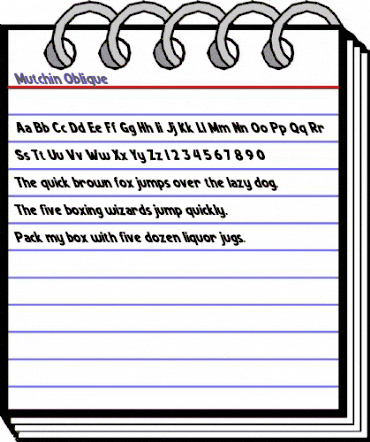 Mutchin Oblique Regular animated font preview Mutchin Oblique Regular animated font preview