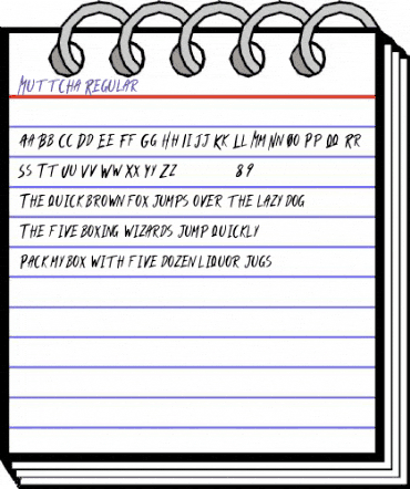 Muttcha Regular animated font preview