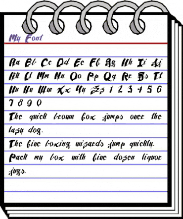 Anpad Script Regular animated font preview