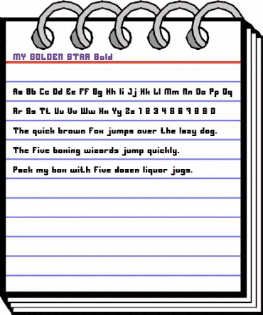 MY GOLDEN STAR Negreta animated font preview